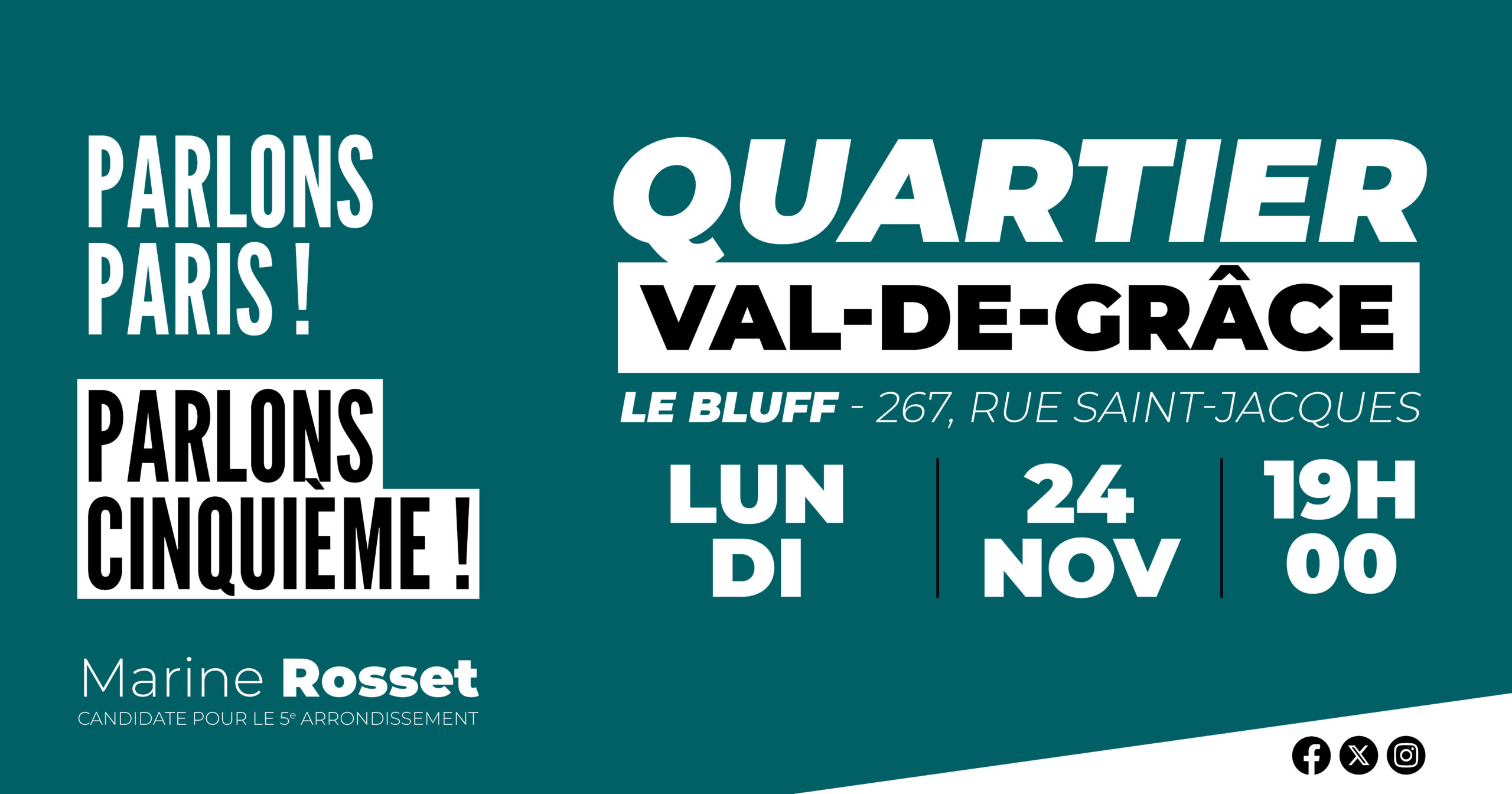 Marine Rosset, Paris 5, Campagne municipale 2026, Réunion publique, quartier Val-de-Grâce