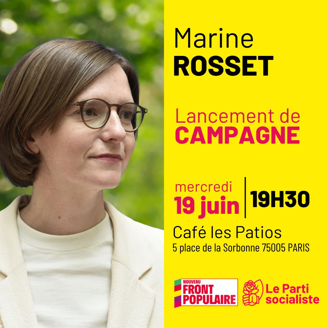 Lancement campagne législatives 2024, place de la Sorbonne