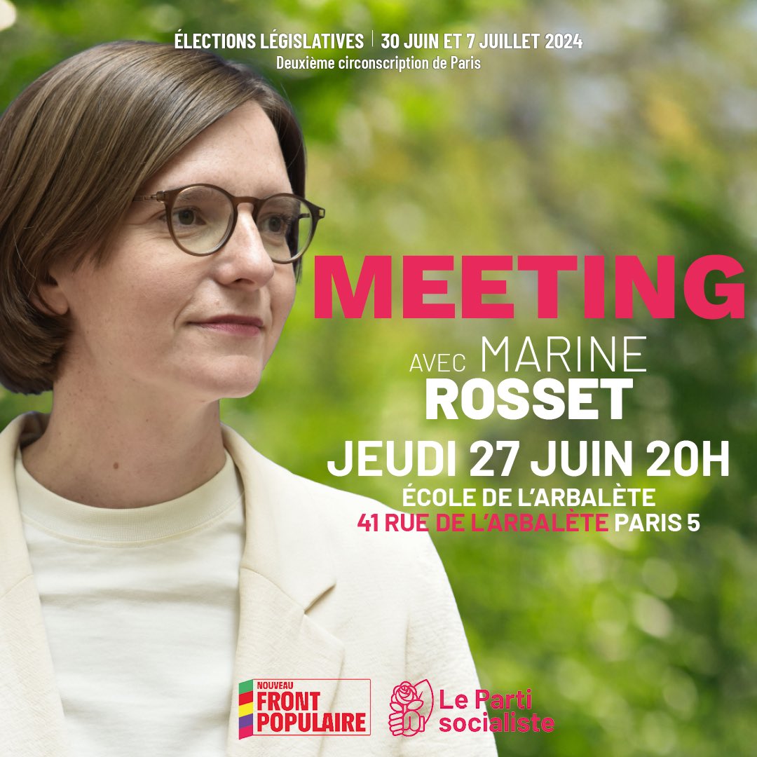 Meeting législatives 2024 NFP, Parti Socialiste, Marine Rosset